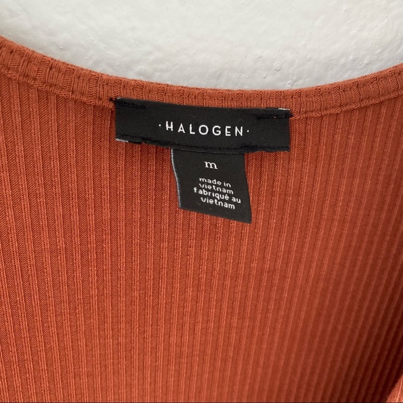 029. NWOT Halogen Ribbed Side Slit Open Button Front Long Maxi Sweater - Picture 9 of 12